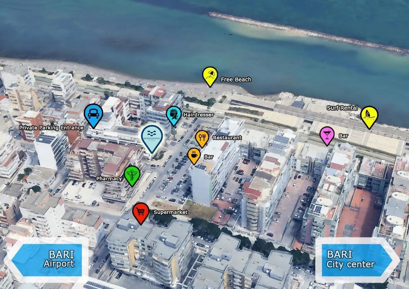 Apartment Oceanomare Beach Home Bari Italy